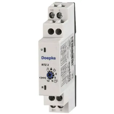 DOEPKE Treppenlichtzeitschalter RTZ 2 09980719 | Zeitrelais 230V AC | DIN-Schiene | 16A | Multifunktion | Nachschaltbar