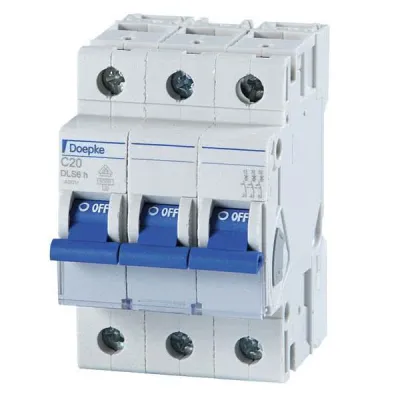 Doepke Leitungsschutzschalter DLS 6H C10-3 09914291 | 3-polig | 10A | C-Charakteristik | 400V | 6kA | 3TE | IP20