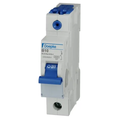 Doepke Leitungsschutzschalter DLS 6HSL B10-1 | 1-polig | B-Charakteristik | 10A | 230V AC/DC | 6kA | IP20