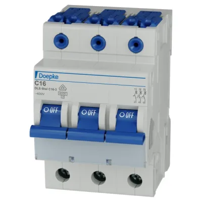 Doepke Leitungsschutzschalter DLS 6HSL C16-3 | 3-polig | 16A | 400V | C-Charakteristik | 6kA | IP20