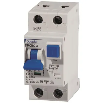 Doepke FI/LS-Schutzschalter DRCBO 3 C10/0,03/1N-A | RCBO 1p+N | 10A | 0,03A Typ A | C-Char | 230V | 10kA | 2TE