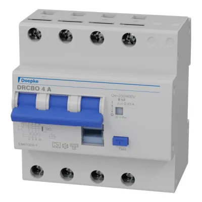 Doepke FI/LS-Kombination DRCBO 4 B40/0,03/3N-A | 40A | 0,03A Typ A | B-Charakteristik | 400V | 6kA | IP20