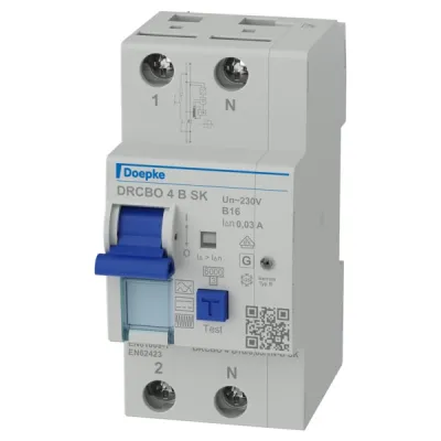 Doepke FI/LS-Kombination DRCBO 4 B16/0,03/1N-B | Typ B | 16A | 2-polig | 6kA | 30mA | 230V