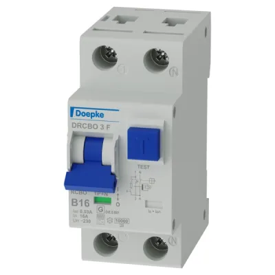 Doepke FI/LS DRCBO 3 B16/0,03/1N-F 09932304 | RCBO | 1p+N | 16A | Typ F | B | 230V | 10kA | 2TE | IP20