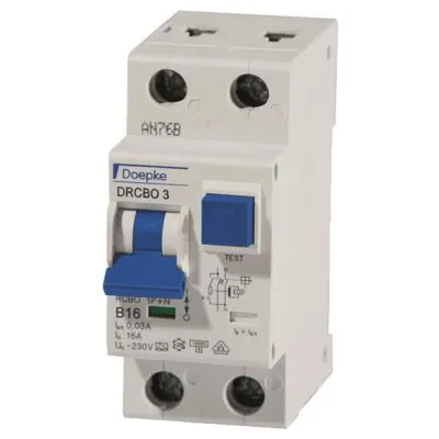 Doepke FI/LS-Schutzschalter DRCBO 3 B16/0,3/1N-A | RCBO Typ A | 1-polig+N | 16A | 0,3A | B-Charakteristik | 230V