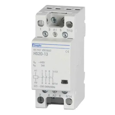 Doepke Installationsschütz HS25-40 230V AC 25A 4 Schließer | 2TE | IP20 | Industrie & Werkstatt 