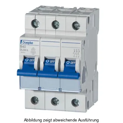 Doepke Leitungsschutzschalter DLS 6H B16-3 09914113 | 3-polig | 16A | 400V AC | 6kA | B-Charakteristik | IP20 | 3TE