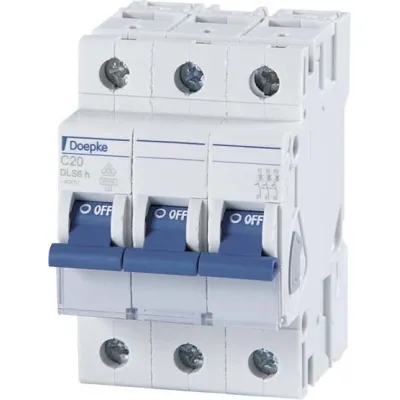 Doepke Leitungsschutzschalter DLS 6H C13-3 | 3-polig | C-Charakteristik | 13A | 400V | 6kA | IP20