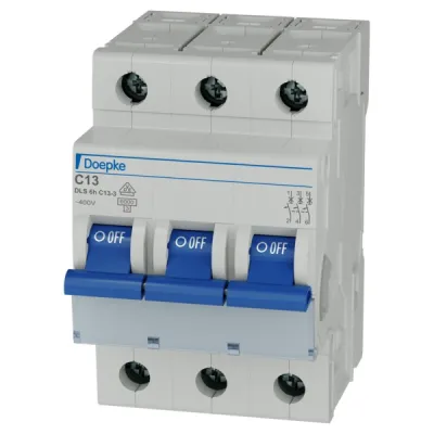 Doepke Leitungsschutzschalter DLS 6H C13-3 | 3-polig | C-Charakteristik | 13A | 400V | 6kA | IP20