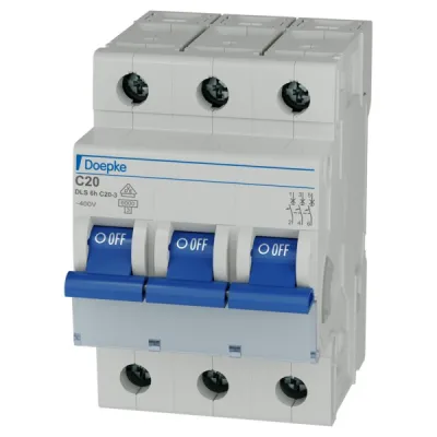 Doepke Leitungsschutzschalter DLS 6H C20-3 09914294 | 3-polig | 20A | C-Charakteristik | 6kA | 400V | 3TE | IP20