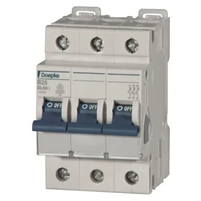 Doepke Leitungsschutzschalter DLS 6i B25-3 09916115 | 3-polig | 25A | 10kA | B-Charakteristik | 400V | 3TE | IP20