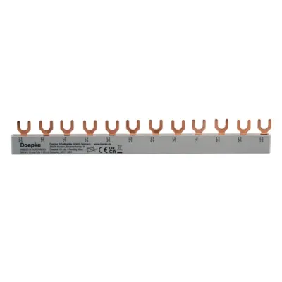 Doepke Phasenschiene EV-S G 3.12.120 | 3-polig | 12 TE | 212 mm | 10 mm² | Gabel | 63A | grau