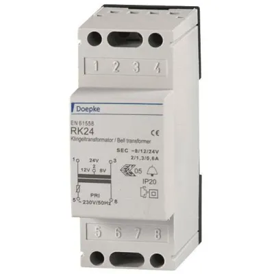 DOEPKE RK 24 2/1,3/0,6A f.AP Klingeltransformator 230V 8/12/24V
