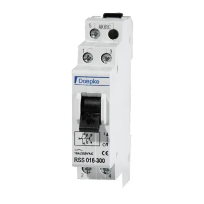 Doepke Steuerschalter RSS 016-300 | 3-polig 16A 250V AC | 3 Schließer | REG | 1TE | IP40 | Schnellbefestigung