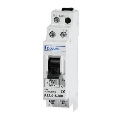Doepke Steuerschalter RSS 016-300 | 3-polig 16A 250V AC | 3 Schließer | REG | 1TE | IP40 | Schnellbefestigung