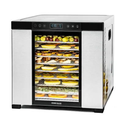 Rommelsbacher Dörrautomat DA 1050 | 10 Etagen | Edelstahl | 1000W | Timer | Touch Control | Warmhaltefunktion