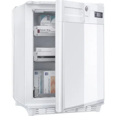 Dometic Medikamentenkühlschrank HC 302FS | Kompressor | 29L | +2°C bis +8°C | Türanschlag rechts | Schloss | LED | Weiß