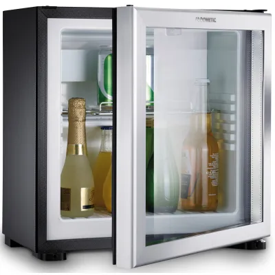 DOMETIC Minibar RH429LDAG | Hotel Minikühlschrank 20l | Absorber | Glastür | LED | schwarz/Edelstahl