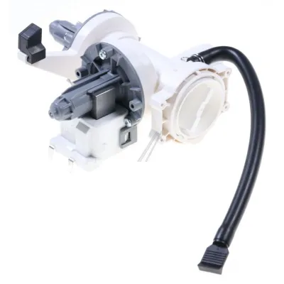 Doppel-Ablaufpumpe für Whirlpool Herd 488000666401 Pumpengehäuse, Überlaufschlau