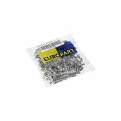 Doppelsteckhülsen blank 4,8mm für 1 - 2,5 mm² Aderquerschnitt 100Stk