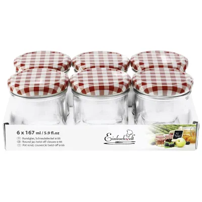 Dosen-Zentrale Rundglas 167ml 66TO r/ws k.6er