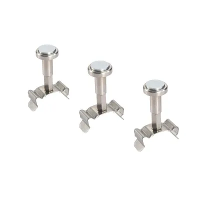 DOTLUX Magnethalter 5826 für QUICK-FIXdc | Adapter für Spiegelrasterleuchten | 50 Stück | Stahl | Ø13mm | Silber