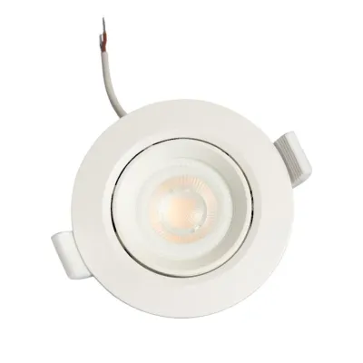DOTLUX LED Einbaustrahler CIRCLEmini-AC 5W 400lm 3000K | schwenkbar | flach 36mm | Ø68-75mm | IP20 | weiß