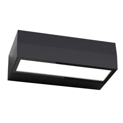 DOTLUX LED-Wandleuchte BRICK 5296-098060 | 10W | IP65 Außenleuchte | indirektes Licht | Aluminium | dimmbar | schwarz