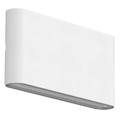 DOTLUX LED-Wandleuchte FLASK 5301-030030 | 10W 3000K warmweiß | IP65 Aluminium flach | insektenfreundlich | weiß