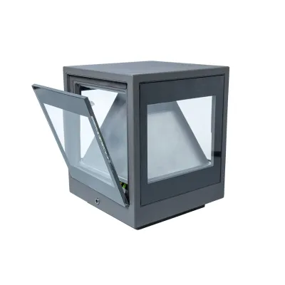 DOTLUX LED-Außenwandleuchte WAY 15cm 4561-030360 | 7,5/15W | 3000K warmweiß | IP65 | Aluminium | blendfrei | grau