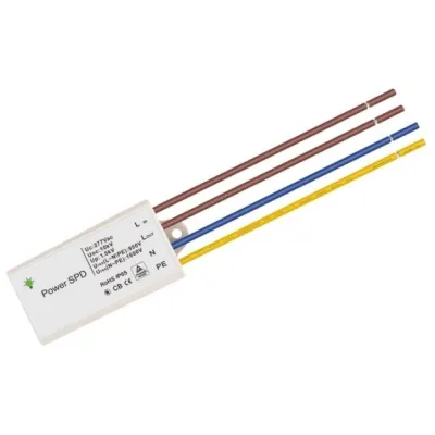 DOTLUX Überspannungsschutzmodul 5044 | Überspannungsschutz 10kV mit Kontroll-LED | IP65 | 81x39x17mm | mehrfarbig