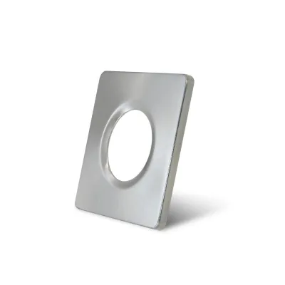 DOTLUX Dekorelement 5254 | Zierring für MULTISCREW eckig | Edelstahl gebürstet | 80x80 mm | Silber