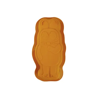 Dr. Oetker Silikonbackform Maus 2935 | Platin-Silikon | 29,5x16x6,5 cm | Antihaft | spülmaschinenfest | Orange