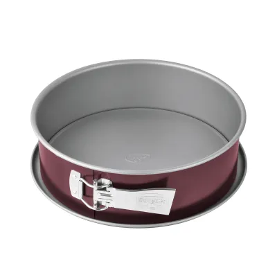 Dr. Oetker Springform Back-Liebe Bicolor 1694 | Ø 26 cm | Antihaft | Auslaufschutz | hoher Rand | Stahl | grau/rot