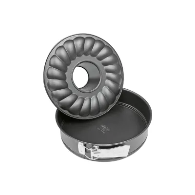 Dr. Oetker Springform Classic 2007 | Ø 24 cm | Stahlblech PFAS-frei | Flachboden & Rohrboden | Antihaft | Schwarz