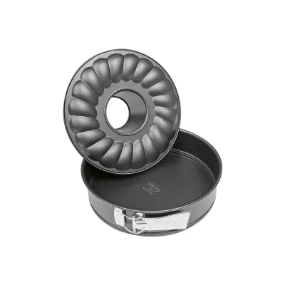 Dr. Oetker Springform Classic 2009 | Ø 28 cm | Stahlblech PFAS-frei | Flach- & Rohrboden | Antihaftbeschichtet | Schwarz