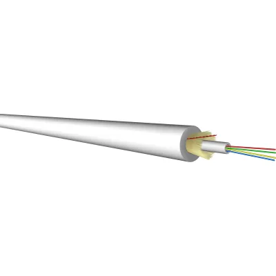 Draka LWL-Kabel idrop 250 I-DH 60066043-B2ca | FTTH Innenkabel | Singlemode 9/125 | 4 Fasern | B2ca | halogenfrei | weiß