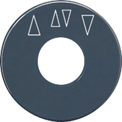 JUNG Skalenscheibe für Drehschalter Jalousie SKS 1234.10 | Ersatzteil | Symbol Pfeile | Kunststoff glänzend | schwarz