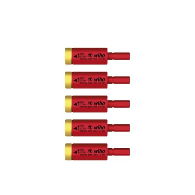 Wiha Drehmoment-Adapter-Set | easyTorque electric | 5-tlg. | 0,8–4,0 Nm | VDE | für slimBits | rot/gelb