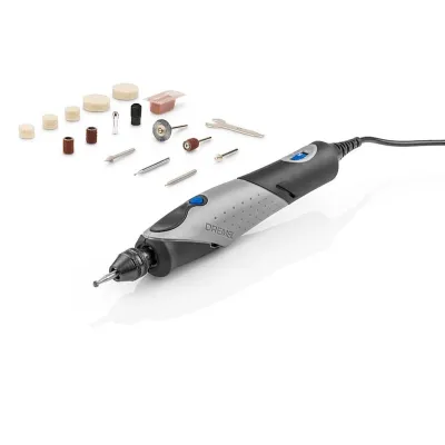 Dremel Multifunktionswerkzeug Stylo+ 2050-15 F0132050JM | 9 Watt | 15-teiliges Zubehör | Präzision | Stiftform | grau