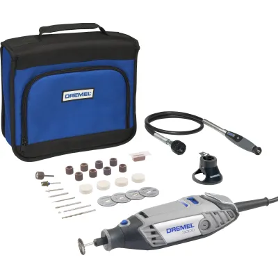 Dremel Multifunktionswerkzeug 3000-2/25 F0133000HA | 130W | 25-teiliges Zubehör | biegsame Welle | Softbag | grau