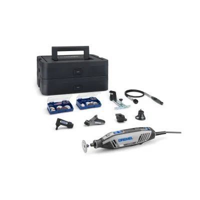 Bosch Dremel Multitool 4250 F0134250JS | 128-tlg. Zubehörset | 6 Vorsatzgeräte | Aufbewahrungsbox | kabelgebunden
