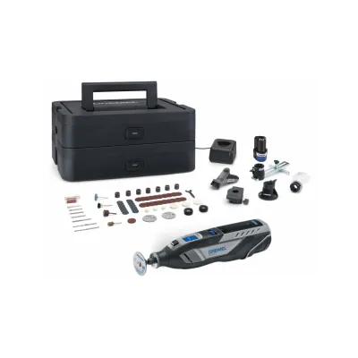 Dremel 8250 Multifunktionswerkzeug Akku 12V 2.0Ah | 65tlg. Set | bürstenlos | 5.000-30.000 U/min | Zubehörbox