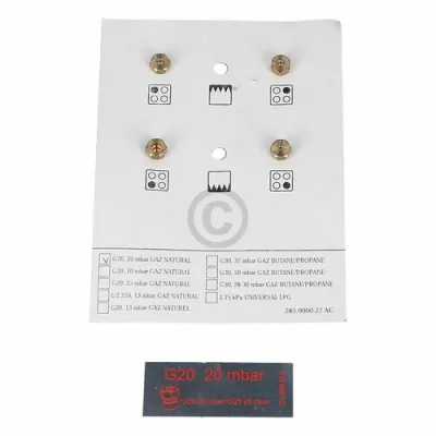 Düsensatz für Brenner Kochstellen Beko 4431900070 G20-10 in Gaskochmulde