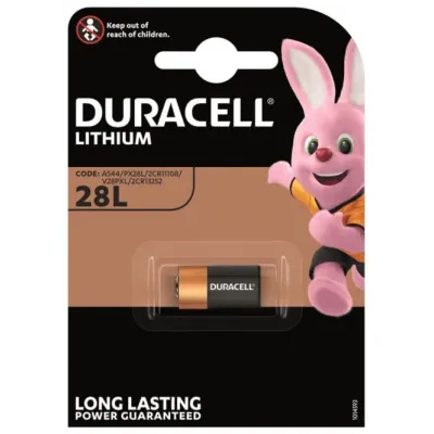 Duracell Photobatterie 28L PX28L | Lithium 6V | 1 Stück | Spezialbatterie für Kamera | 150mAh | Ø1,3cm x 2,52cm