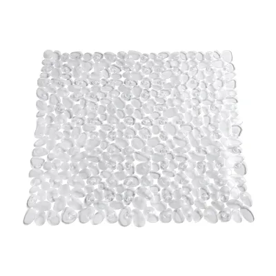 WENKO Duscheinlage Paradise 54x54 cm Transparent | Rutschfeste Antirutschmatte mit Saugnäpfen für Dusche & Badewanne