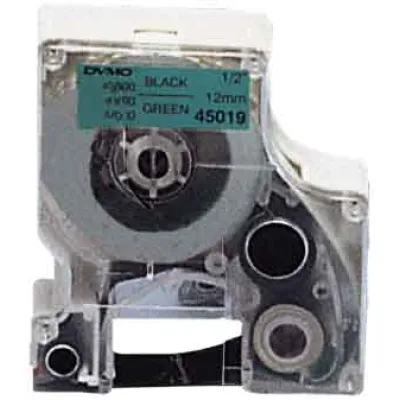 DYMO D1 Schriftband 12mm/7m schwarz auf grün 45019