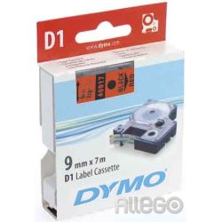 Dymo D1 Schriftband 9mm/7m schwarz auf rot 40917