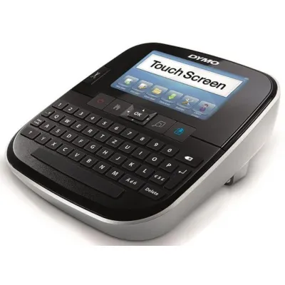 DYMO LabelManager 500TS Etikettendrucker | Touchscreen | QWERTZ | 300 dpi | USB | für D1-Bänder 6–24 mm | Schwarz/Silber