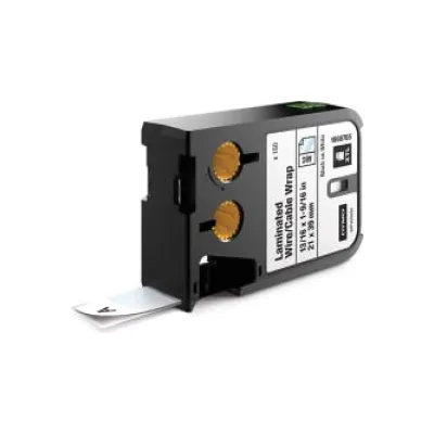 DYMO Kabeletikett Vinyl 1868705 | selbstlaminierend | 21x39mm | XTL 300/500 | schwarz auf weiß | 150 Etiketten